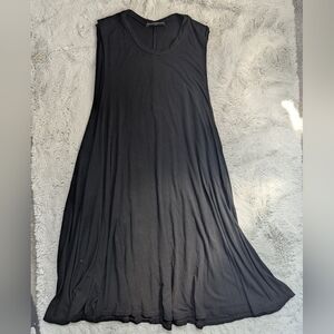 Brandy Melville Black Cotton Blend Flowy Sleeveless Dress | One Size Fits Most